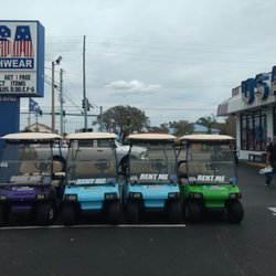USA Beachwear - We have multiple golf carts for rent, over 10 colors, lifted with rims and tired, camo wrapped, all 4 seats, and also have nice 6 seat carts