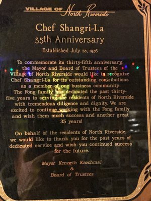 Menu photo 8 Chef Shangri-La North Riverside, IL Menu photo 8 Chef Shangri-La North Riverside, IL