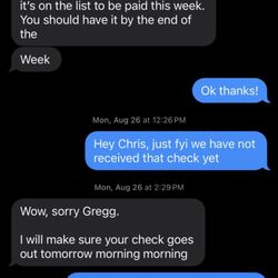 Kc Construction & Landscaping - Some of the conversations with the owner.