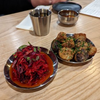 San Ho Won - Beet kimchi and crispy potatoes - Korean Near Me - San Francisco, California San Ho Won - Beet kimchi and crispy potatoes - Korean Near Me - San Francisco, California