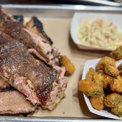 King's BBQ - 3 meat dinner combo - ribs, brisket & burn ends