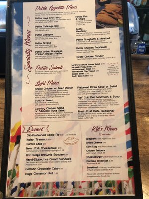 Menu photo 2 Martinos International Cafe Vermilion, OH Menu photo 2 Martinos International Cafe Vermilion, OH