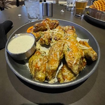 The League - Garlic Parmesan wings - Sports Bars Near Me - Durant, Oklahoma