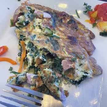 Clafoutis - Spinach, ham and feta omelette. - French Near Me - Santa Fe, New Mexico