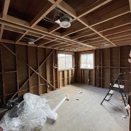 the interior of a home being built