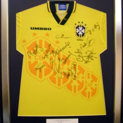 The Warbreck Gallery - Framed Brazil football shirt