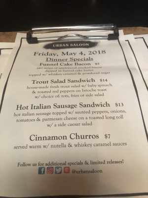 Menu photo 4 Urban Saloon Philadelphia, PA Menu photo 4 Urban Saloon Philadelphia, PA