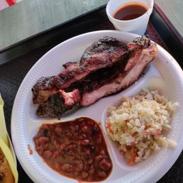 Ribs, Smoked Beans, Coleslaw Ribs, Smoked Beans, Coleslaw