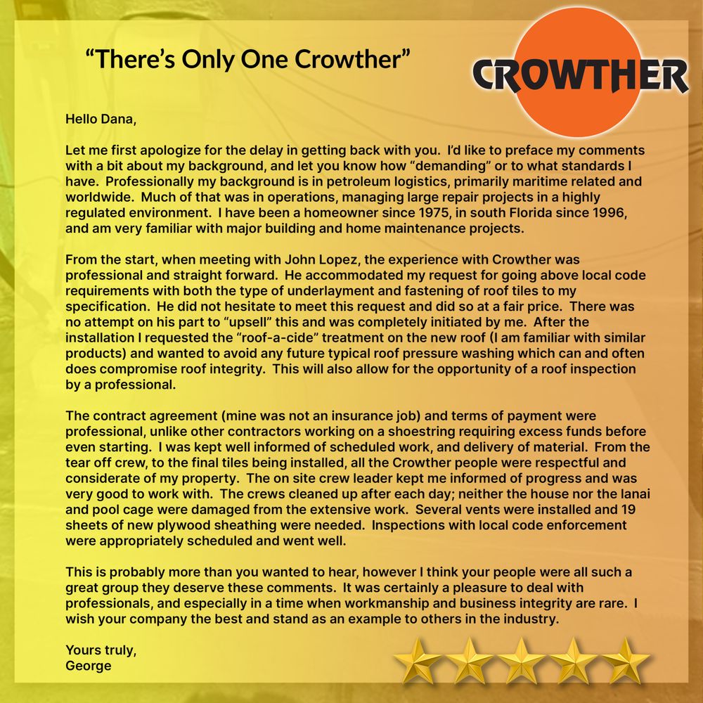 Slide of Crowther Roofing & Sheet Metal of Florida