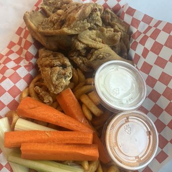 The Crawfish Hut - Lemon pepper wings and curly fries - Cocktail Bars Near Me - Stanton, California The Crawfish Hut - Lemon pepper wings and curly fries - Cocktail Bars Near Me - Stanton, California
