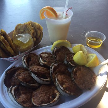 Tony's Pier - Baked clams, tostones, and pina colada - Seafood Near Me - Bronx, New York Tony's Pier - Baked clams, tostones, and pina colada - Seafood Near Me - Bronx, New York