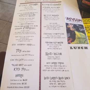 Asylum Restaurant - Menu - American Near Me - Jerome, Arizona
