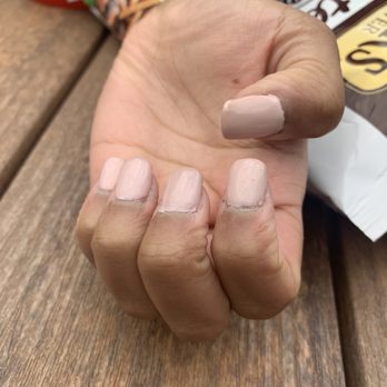 Urbane Nails & Spa - Uneven, Messy Cuticle and choppy paint job - Nail Salons Near Me - Oklahoma City, Oklahoma