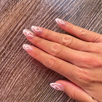 Desert Nails & Spa - white flame heart nails - Nail Salons Near Me - Palm Desert, California