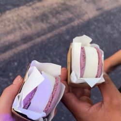 Macaroon ice cream sandwich