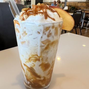 Upscale Rio - Peach Cobbler Shake - yes as good as it looks - Burgers Near Me - Rio Rancho, New Mexico