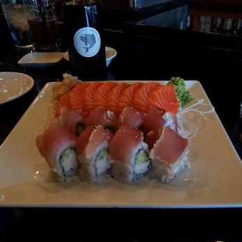 Crazy Fish - Salmon sashimi and chameleon roll with albacore - Sushi Bars Near Me - Albuquerque, New Mexico