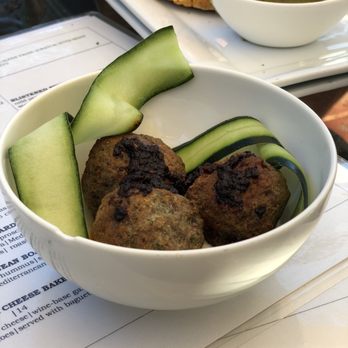 Verde Bistro - Lamb meatballs in yoghurt and cucumber - Tapas Bars Near Me - Bulverde, Texas Verde Bistro - Lamb meatballs in yoghurt and cucumber - Tapas Bars Near Me - Bulverde, Texas