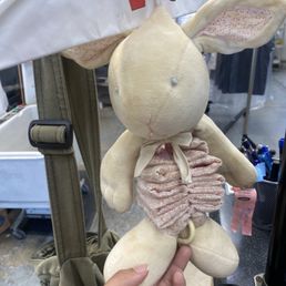 Old doll with a music box