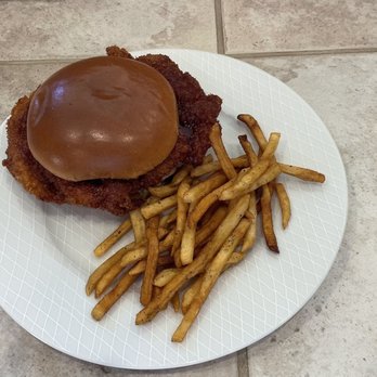 Chickii - My honey orange chicken sandwich with a side of fries. - Chicken Shop Near Me - Glendale, Arizona Chickii - My honey orange chicken sandwich with a side of fries. - Chicken Shop Near Me - Glendale, Arizona