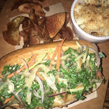 Whiskey Cake Kitchen & Bar - Atlantic cod sandwich .Side:adult mac and cheese - New American Near Me - Katy, Texas Whiskey Cake Kitchen & Bar - Atlantic cod sandwich .Side:adult mac and cheese - New American Near Me - Katy, Texas