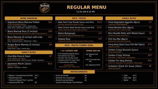 Menu photo 5 The Marrows West Covina, CA