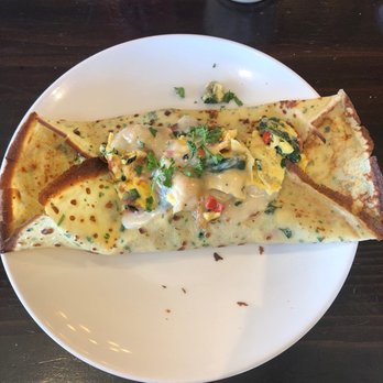 la Madeleine - Scrambled egg crepe with mushrooms, bell peppers, and spinach - Bakeries Near Me - Tulsa, Oklahoma