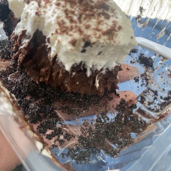 Gregory's Gourmet Desserts - Sugar crystals in chocolate cream pie crust - Desserts Near Me - Oakland, California