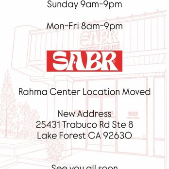 Sabr Coffee House - Updated hours. - Coffee & Tea Near Me - Lake Forest, California