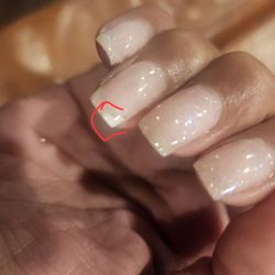 Beauty Secret Nail Spa - Bad paint job. Totally different color then I chose too.