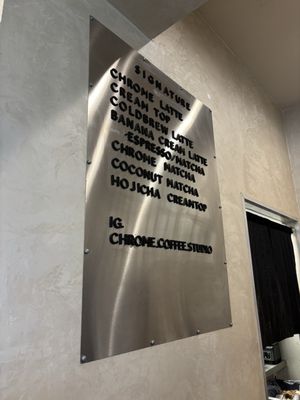 Menu photo 1 Chrome Coffee Studio Torrance, CA