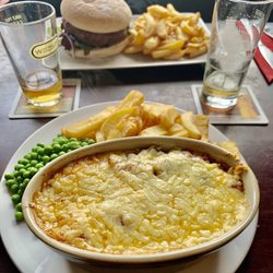 Rose & Crown - Homemade lasagne and wild boar burger