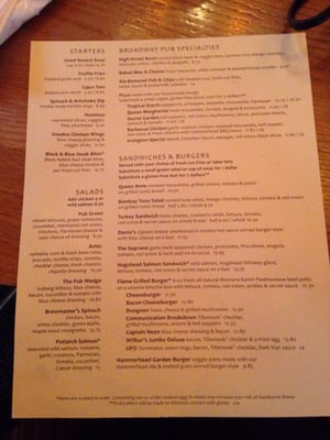 Menu photo 6 McMenamins Broadway Pub Portland, OR