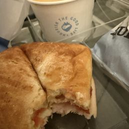 Sandwich (can't remember which) & lobster bisque (which he loves) Sandwich (can't remember which) & lobster bisque (which he loves)