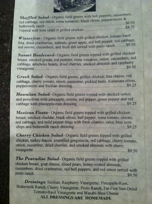 Menu photo 5 Centre Street Cafe Traverse City, MI