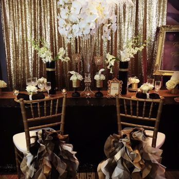 Taylor Event Design & Florals - Elegant Great Gatsby setup for a wedding show. Wedding planner & florals - Wedding Planning Near Me Taylor Event Design & Florals - Elegant Great Gatsby setup for a wedding show. Wedding planner & florals - Wedding Planning Near Me