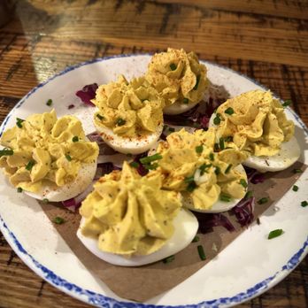 Dinosaur Bar-B-Que - Best Deviled Eggs 6 I ever had - Barbeque Near Me - Syracuse, New York Dinosaur Bar-B-Que - Best Deviled Eggs 6 I ever had - Barbeque Near Me - Syracuse, New York