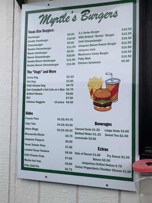 Menu photo 2 Myrtle's Burgers Burleson, TX Menu photo 2 Myrtle's Burgers Burleson, TX