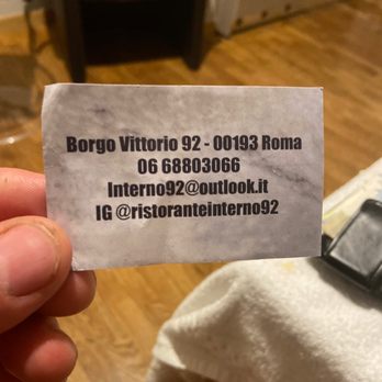 Interno 92 - Their contact info - Steakhouses Near Me - Rome, RM Interno 92 - Their contact info - Steakhouses Near Me - Rome, RM