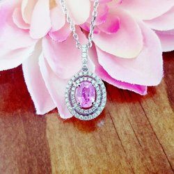 Gold Thumb Jewelry Creations - Pink Sapphire Pendant