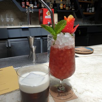 True Laurel - Cold brew cocktail and quinine cobbler with a strawberry rose - Cocktail Bars Near Me - San Francisco, California True Laurel - Cold brew cocktail and quinine cobbler with a strawberry rose - Cocktail Bars Near Me - San Francisco, California