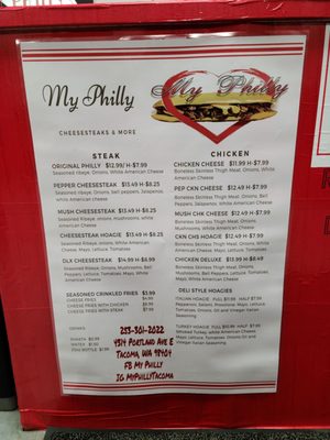 Menu photo 4 My Philly Tacoma, WA