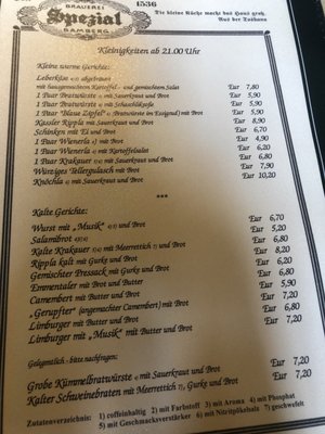 Menu photo 5 Brauerei Spezial Bamberg, BY