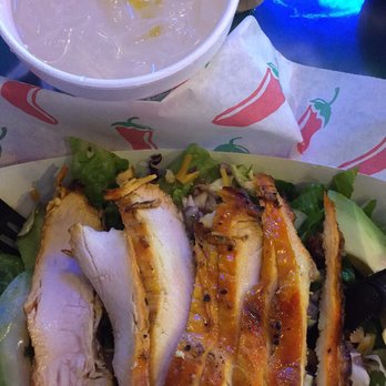 Chuy's Baja Grill - My mouth watering Famous Grilled Chicken salad - Tex-Mex Near Me - Simi Valley, California