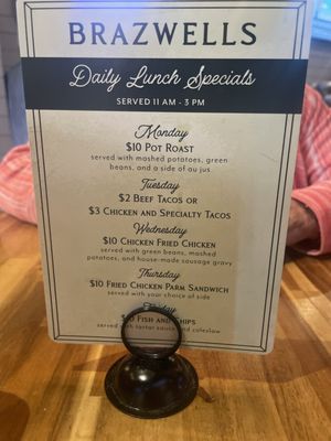 Menu photo 5 Brazwells Pub Charlotte, NC