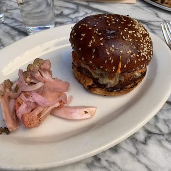 Gjelina - Niman Ranch Lamb Burger , Harissa Aioli , Roasted Tomato , Arugula - New American Near Me - Venice, California