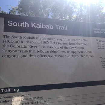 South Kaibab Trail - Information on the South Kaibab Trail - September 2019. - Hiking Near Me - Grand Canyon, Arizona