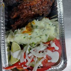 Special of the day 
BBQ pork ribs, MASH potatoes and salad