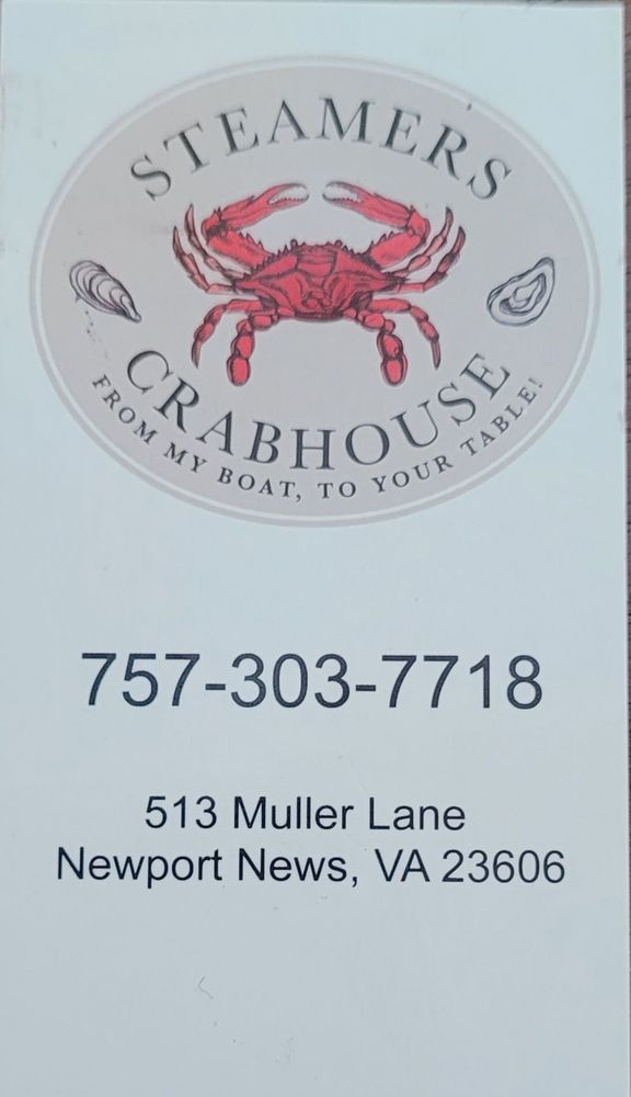 STEAMERS CRABHOUSE Updated August 2024 513 Muller Ln, Newport News