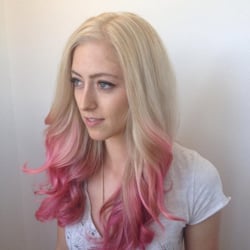 Mood Hair Studio - Icy pale blonde  and rose ombre. Hair cut and color by Andrea Hansen, book your appointment at 775-232-9986.